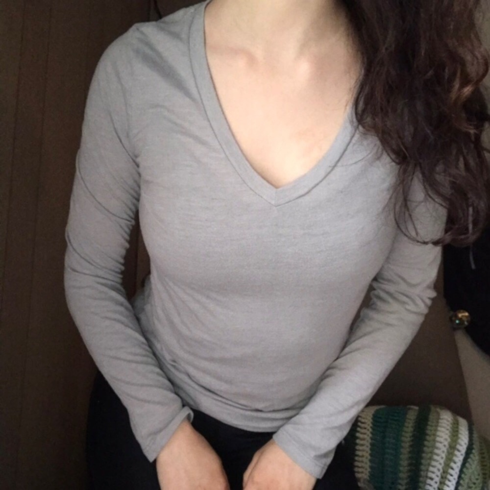 Gray v neck